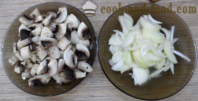 Velsmakende steke med poteter i ovnen - hvordan å lage mat en stek med poteter, kjøtt og sopp, en trinnvis oppskrift bilder