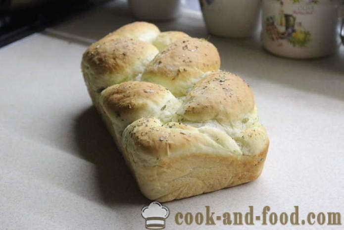 Bakt gjær brød med oliven og paprika - hvordan å bake italiensk brød i ovnen, med en trinnvis oppskrift bilder