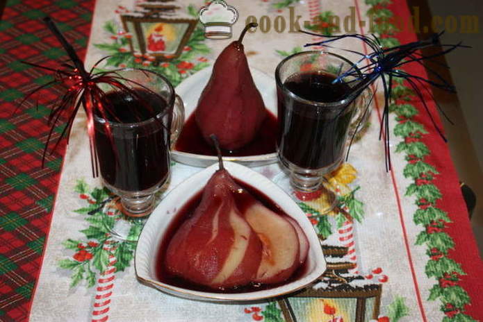 Pear mulled rød tørr vin - hvordan å lage en gløgg hjemme, trinnvis oppskrift bilder