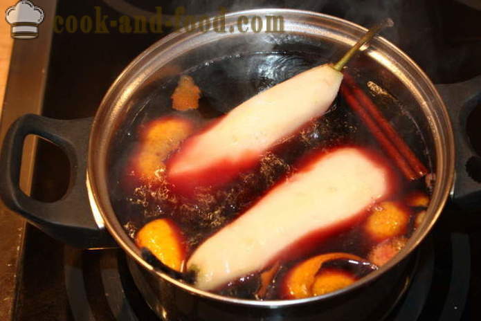 Pear mulled rød tørr vin - hvordan å lage en gløgg hjemme, trinnvis oppskrift bilder
