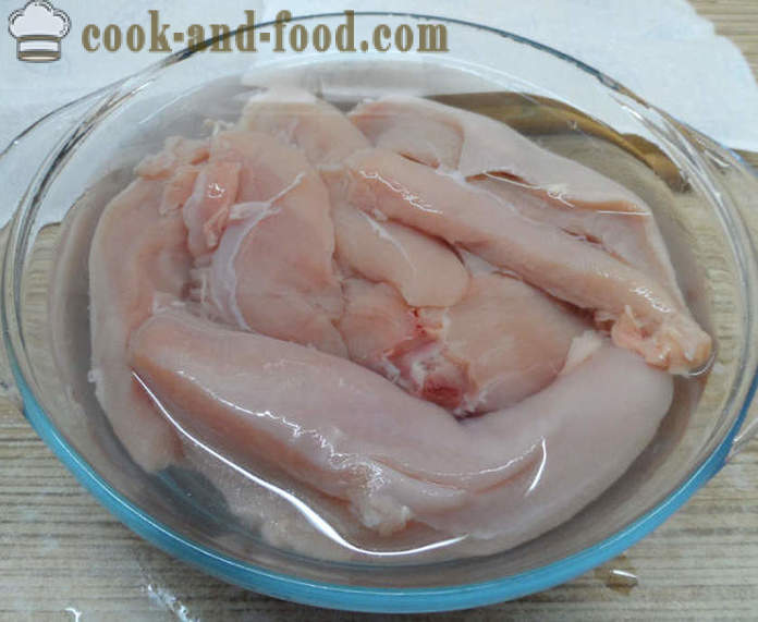 Tørket kyllingbryst hjemme - hvordan å lage rykket kylling hjemme, trinnvis oppskrift bilder