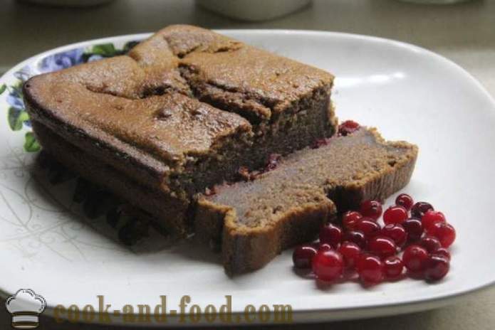 Tranebær muffins med sjokolade på kefir - hvordan å lage kaker med sjokolade og tyttebær, med trinnvise oppskrift bilder