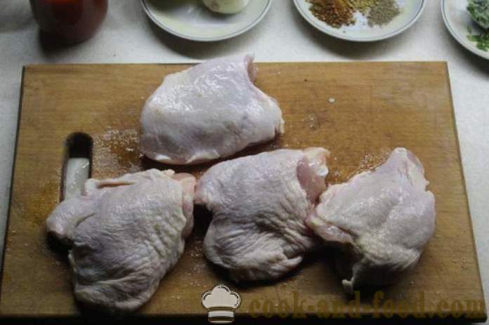 Chakhokhbili kylling i georgisk - hvordan å lage chakhokhbili hjemme, trinn for trinn bilde-oppskrift