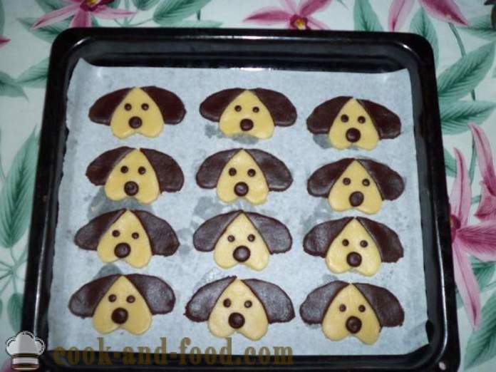 Juleshortbread cookies i form av en hund - hvordan å bake kaker i form av en hund på nyttårsaften, en trinnvis oppskrift bilder