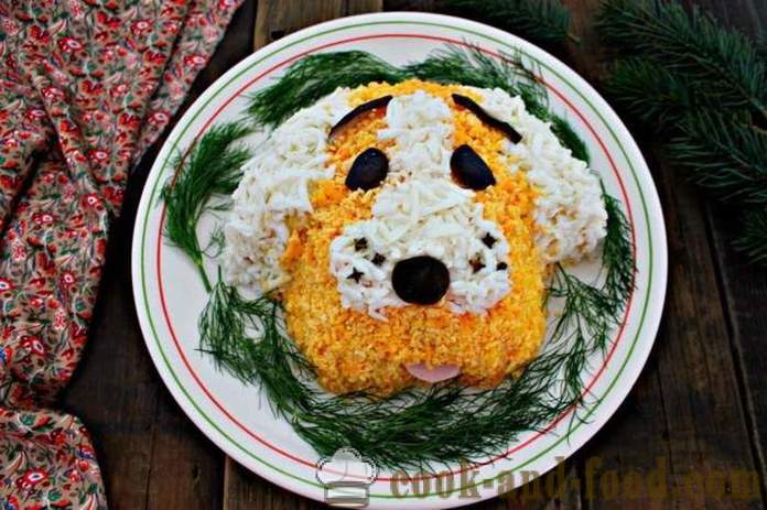 Enkle ideer nyttårs dekorasjoner på året av Yellow Earth hunder på den østlige kalender med bilde