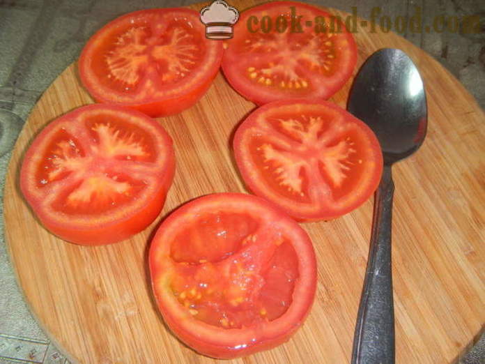 Tomater fylt med kjøttdeig i ovnen - hvordan å lage fylte tomater, en trinnvis oppskrift bilder