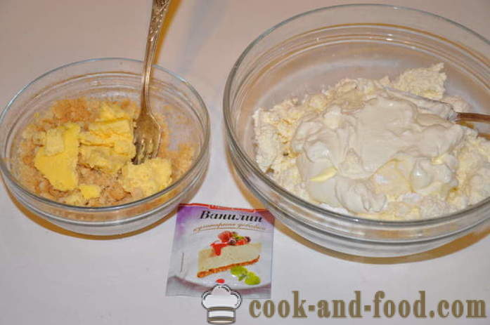 Ostemasse dessert uten baking - hvordan å lage ostekake dessert med gelatin hjemme, trinnvis oppskrift bilder