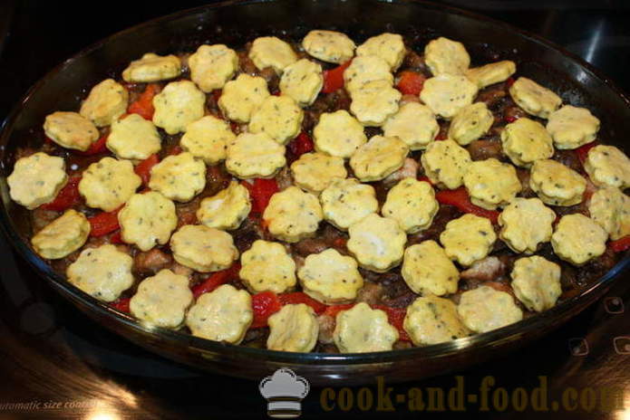 En enkel oppskrift på muffins i ovnen - Hvordan koke smultringer i ovnen med sopp og kjøtt, med en trinnvis oppskrift bilder