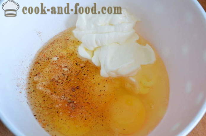 Omelett med blomkål i ovnen - hvor deilig blomkål bake i ovnen, med en trinnvis oppskrift bilder
