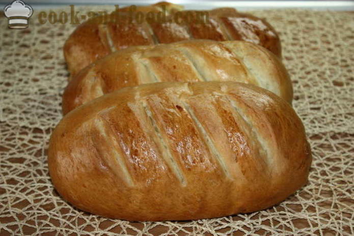 Skiver brød i ovnen - hvordan å bake skiver brød i ovnen hjemme, trinnvis oppskrift bilder