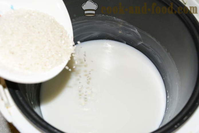 Deilig risengrynsgrøt med melk i multivarka - hvordan brygge ris melk grøt, en trinnvis oppskrift bilder