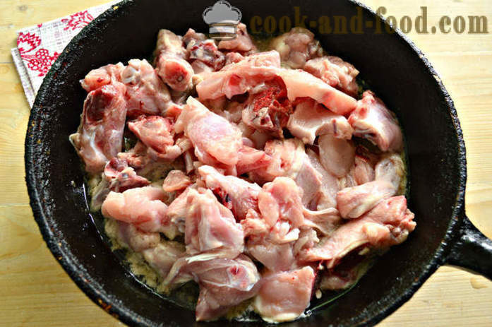 Velsmakende saus fra kylling til pasta eller bokhvete - hvordan å lage en deilig kylling saus, en trinnvis oppskrift bilder