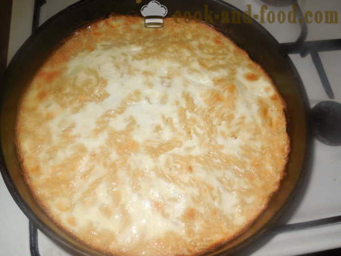 Bakt makaroni og ost søt - hvordan du koker pasta gryte i ovnen, med en trinnvis oppskrift bilder