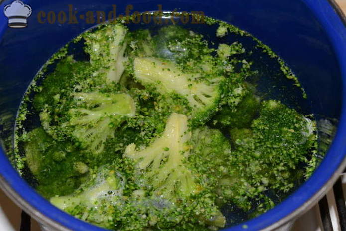 Deilig grønnsakspuré fra frossen brokkoli - hvordan du koker brokkoli puré, en trinnvis oppskrift bilder