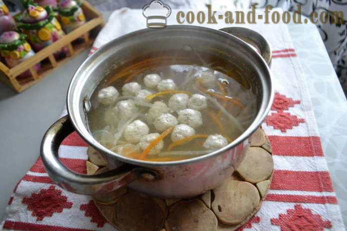 Koreanske suppe med nudler og kjøttboller - hvordan å lage mat koreansk suppe oppskrift med bilder poshagovіy