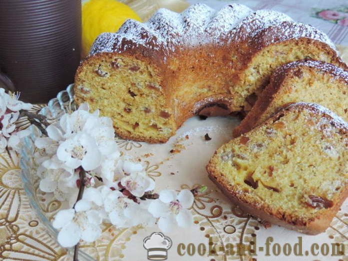 Deilig kake med rømme - hvordan å lage muffins med krem ​​og rosiner, en trinnvis oppskrift bilder