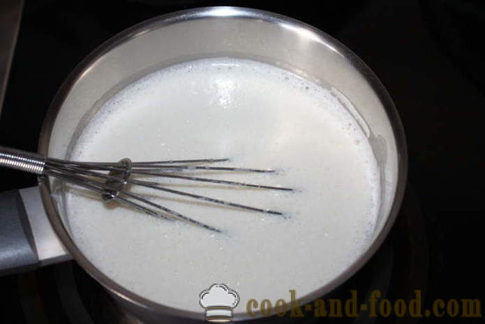 Vaniljesaus med krem ​​og stivelse - hvordan å lage kremet vaniljesaus, en trinnvis oppskrift bilder