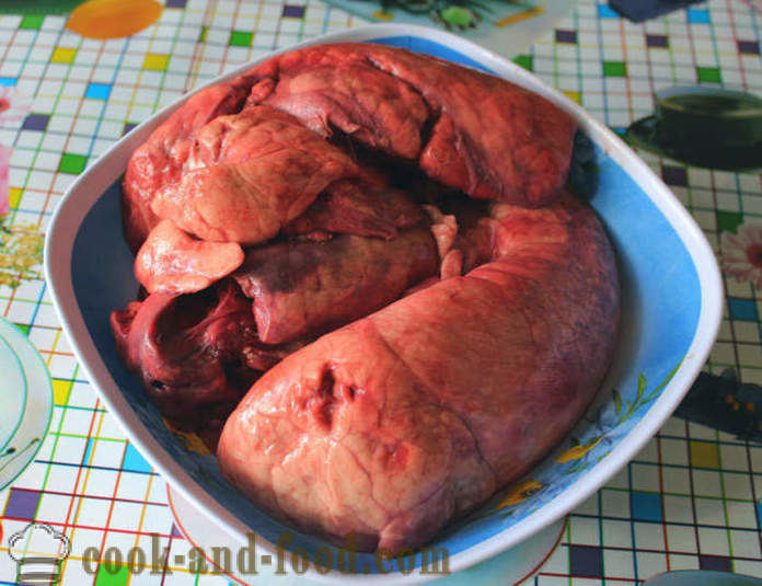 Svinekjøtt lungene stuet med urter - hvordan å lage mat svinekjøtt lungene skikkelig, steg for steg oppskrift bilder