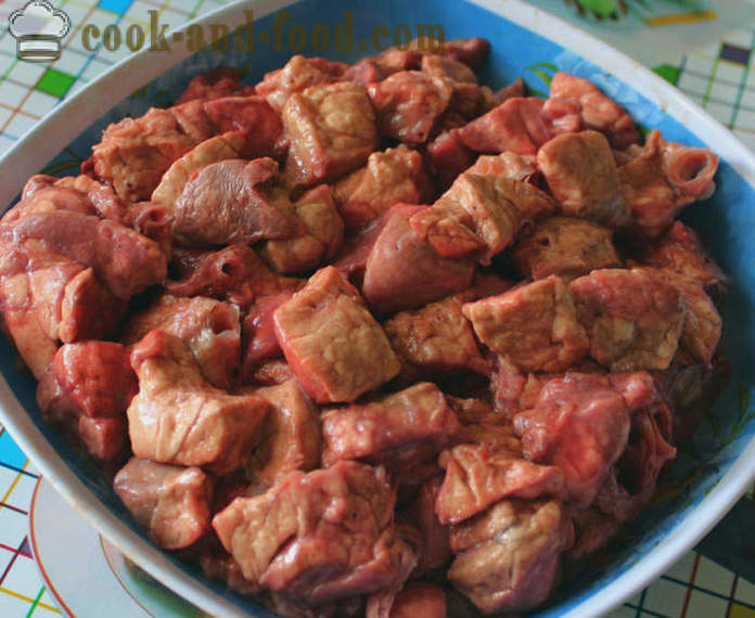 Svinekjøtt lungene stuet med urter - hvordan å lage mat svinekjøtt lungene skikkelig, steg for steg oppskrift bilder