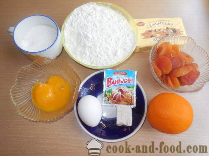 Påske kake med appelsinjuice eller kake-kraffin av kjeks deig, hvordan å lage mat, en trinnvis oppskrift bilder