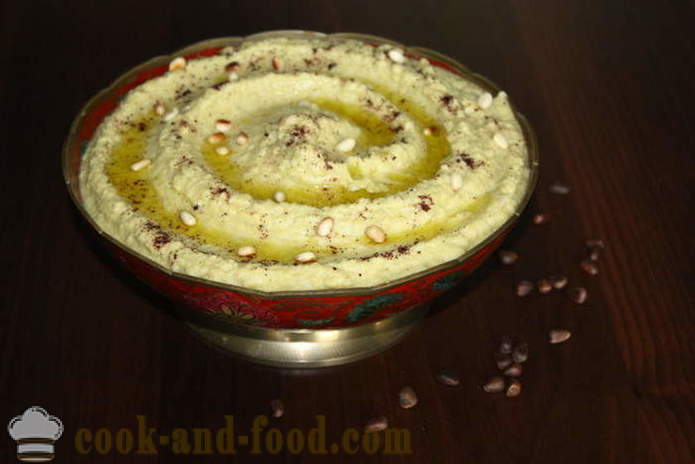 Kikert frukt lim hummus - matlaging hummus hjemme, en enkel oppskrift med et bilde