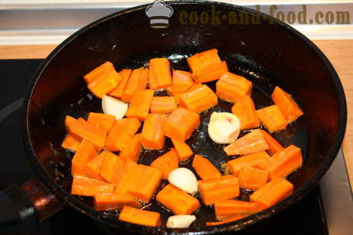 Brennende varm grønnsakssalat med aubergine - hvordan å lage en varm grønnsaksalat, poshagovіy oppskrift med bilde