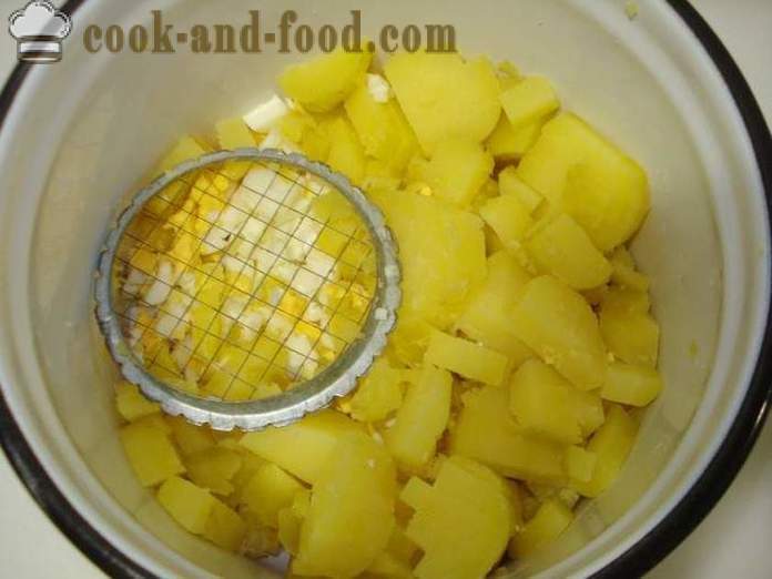 Fjær hash på vannet med majones - hvordan man skal fremstille okroshka på vannet med majones, en trinnvis oppskrift bilder