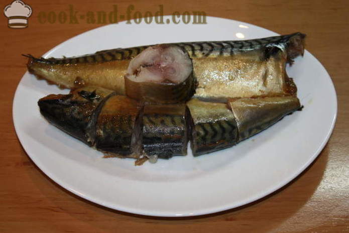 Velsmakende makrell, røkt te og løk skall - hvordan å røyke makrell i løk skinn hjemme, trinnvis oppskrift bilder