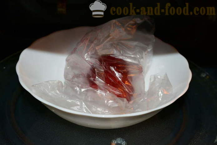 Rødbeter i en mikrobølgeovn i pakken - hvordan å koke rødbeter i mikrobølgeovnen raskt, trinnvis oppskrift bilder