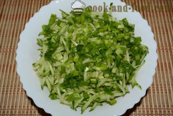 Salat av gresskar og agurk med sennepsaus - hvordan å forberede en salat med gresskar og agurk, med en trinnvis oppskrift bilder
