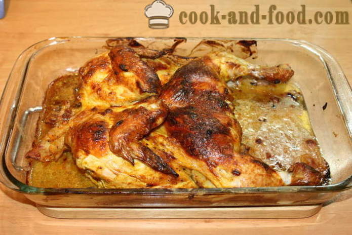 Bakt kylling i ovnen - som en deilig bakt kylling i ovnen, med en trinnvis oppskrift bilder
