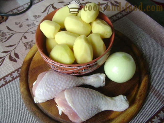Kyllinglår med poteter i ovnen - hvordan å lage en deilig kylling drumstick med poteter, en trinnvis oppskrift bilder