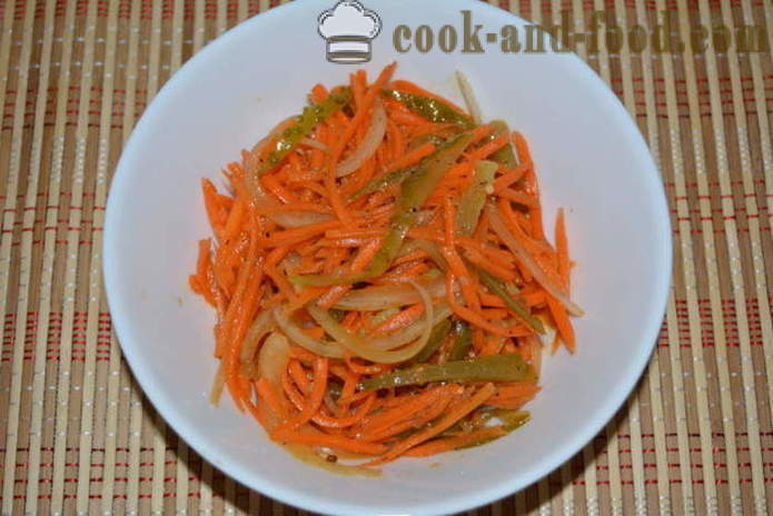 En enkel salat med koreansk gulrot og agurk - hvordan du koker koreanske salat av gulrøtter og agurker, med en trinnvis oppskrift bilder