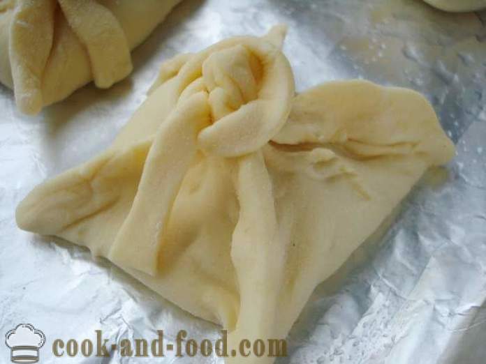 Puff med kjøtt butterdeig - hvordan å lage butterdeig med kjøttdeig i ovnen, med en trinnvis oppskrift bilder