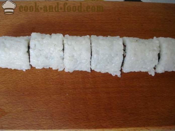 Hvordan koke ris ruller ut hjemme, trinnvis oppskrift bilder