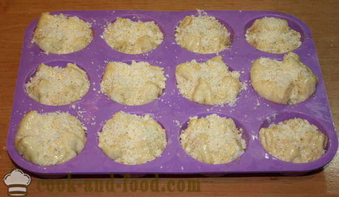 Puffmaffiny - puff bakverk, hvordan gjøre ruller fra den butter og gjærdeig, en trinnvis oppskrift bilder