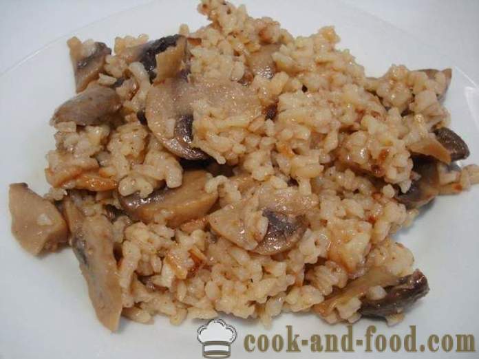 Mushroom risotto med sopp - hvordan du koker risotto hjemme, trinnvis oppskrift bilder