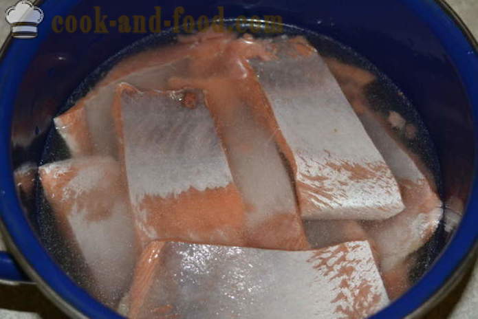 Pukkellaks salt som atlantisk laks - både deilig pickle rosa laks hjemme, trinnvis oppskrift bilder