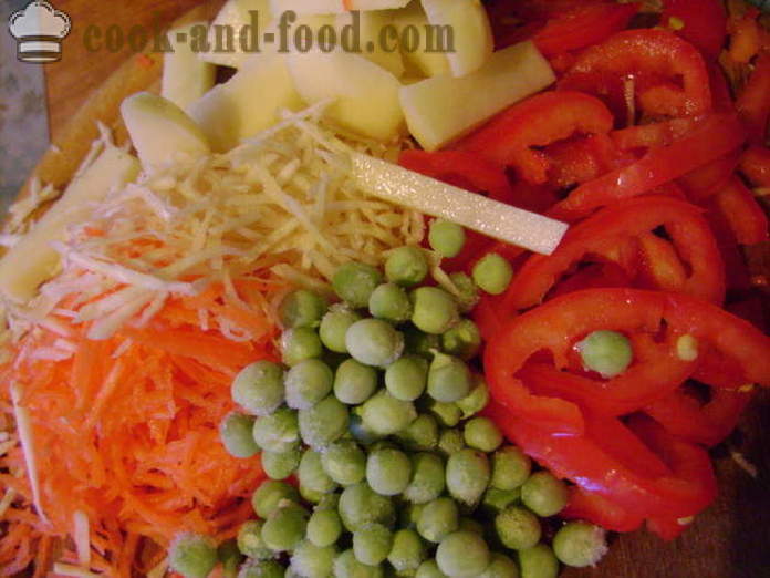 Grønnsakssuppe med kjøttboller og nudler - hvordan du koker suppe med kjøttboller og nudler, med en trinnvis oppskrift bilder