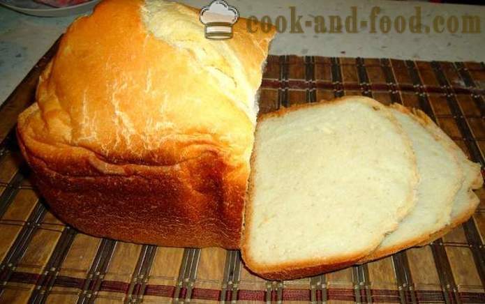 Enkel hjemmelaget brød i brødbakemaskinen - hvordan å bake brød i brød maker hjemme, trinnvis oppskrift bilder