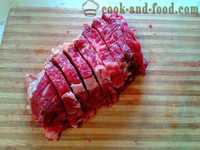 Kjøtt ruller i pannen - hvordan å lage mat kjøtt ruller med stuffing, en trinnvis oppskrift bilder
