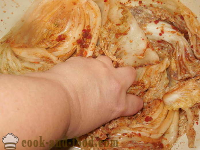 Kinakål kimchi på koreansk - hvordan å lage kimchi hjemme, trinnvis oppskrift bilder