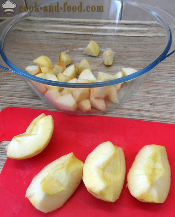 Apple mousse med gelatin - hvordan å lage eplemos hjemme, trinnvis oppskrift bilder
