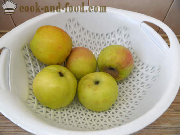 Apple mousse med gelatin - hvordan å lage eplemos hjemme, trinnvis oppskrift bilder