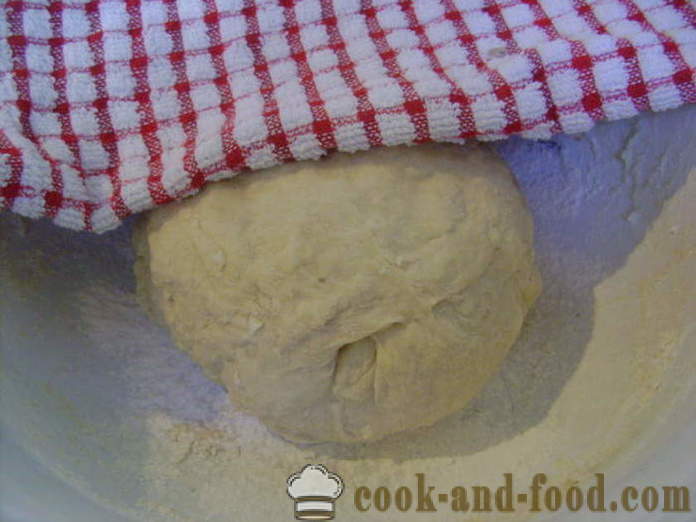 Gjærdeig for stekt pies med melk - hvordan å forberede gjærdeig for paier, stekt, med en trinnvis oppskrift bilder