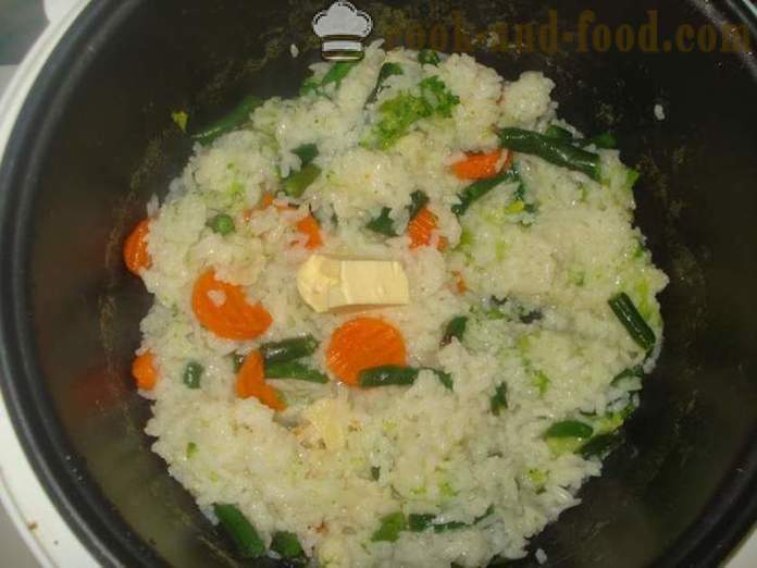 Ris med grønnsaker i multivarka - hvordan å koke ris med grønnsaker i multivarka, trinnvis oppskrift bilder