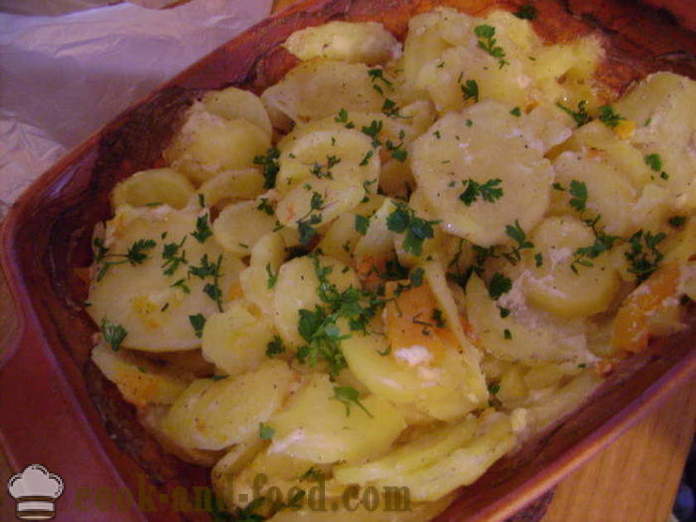Bakte poteter med gresskar og krem ​​- hvordan du koker poteter med gresskar i ovnen, med en trinnvis oppskrift bilder