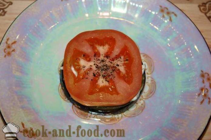 Kald forrett av aubergine med tomater og mozzarella - hvordan å lage mat forrett av aubergine på en festlig bord, en trinnvis oppskrift bilder
