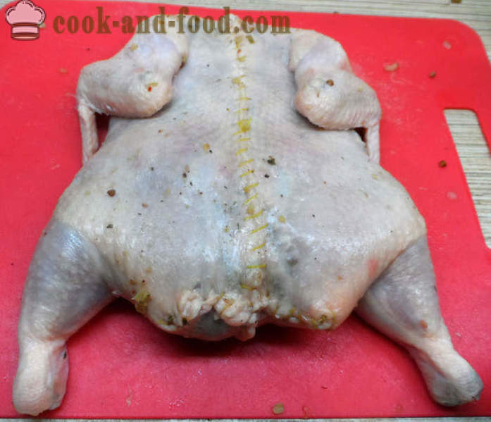 Fylte kylling uten bein i ovnen - Hvordan koke fylt kylling uten bein, en trinnvis oppskrift bilder