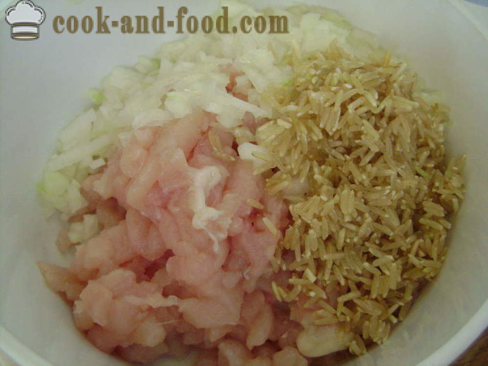 Fylte grønnsaker med ris og kjøttdeig - hvordan å forberede fylte grønnsaker, med en trinnvis oppskrift bilder